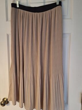 Adriana Papell Knife Pleated Maxi Skirt